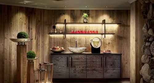 Moderne Berghütte Innenraum